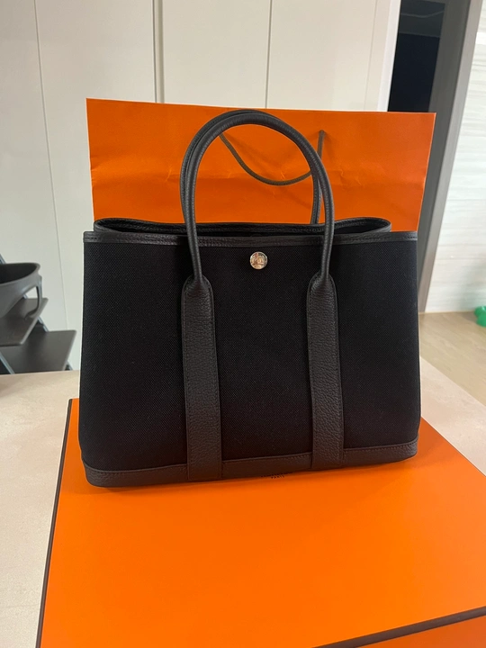 에르메스 가든파티 캔버스30 BLACK